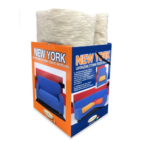 NEW YORK FASHION HASELNUSS MELANGE SOFA BEZUG made in italy stretch 2