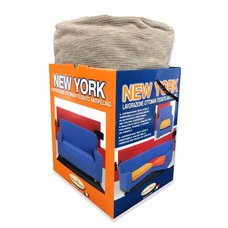 Copridivano New York Fashion Corda Elasticizzato, Antigraffio, per Divani con Braccioli, Telo Divano Universale, Made in Italy 2