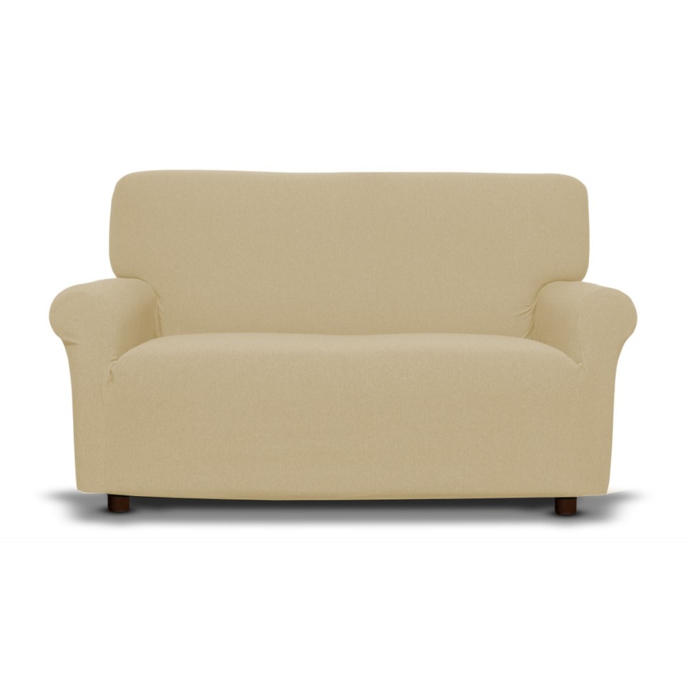 Copridivano Nocciola Melange Elasticizzato New York, Antigraffio, per Divani con Braccioli, Telo Universale, Made in Italy