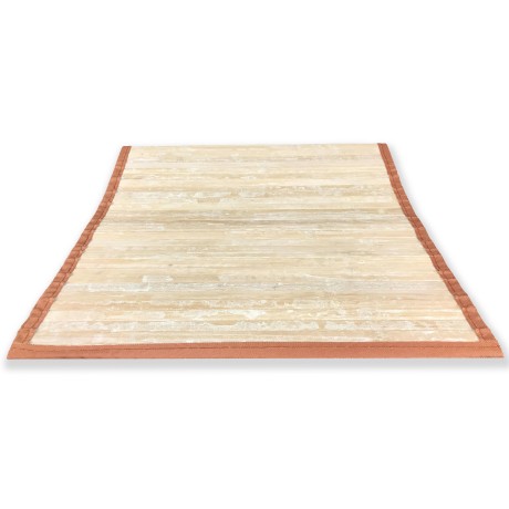 ALFOMBRA DE COCINA EN MADERA DE BAMBÚ VINTAGE BEIGE LISO