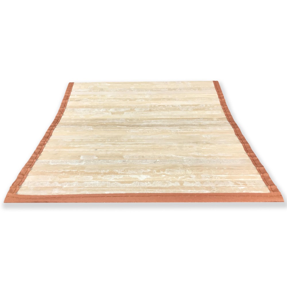 KÜCHENTEPPICH AUS VINTAGE-BAMBUSHOLZ UNI BEIGE