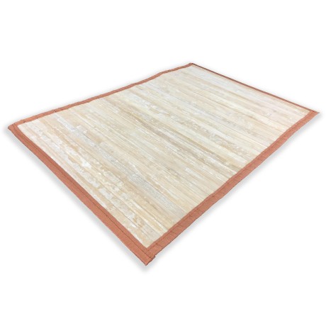 ALFOMBRA DE COCINA EN MADERA DE BAMBÚ VINTAGE BEIGE LISO 2