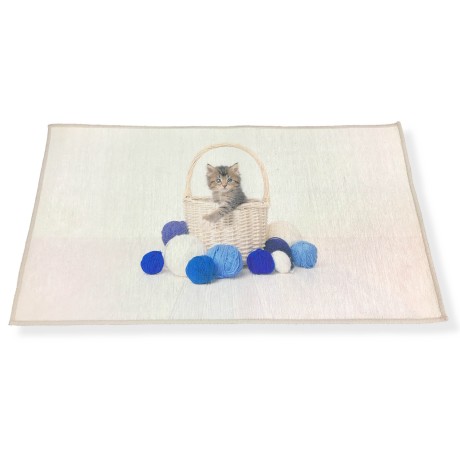 TAPPETO STAMPA DIGITALE EFFETTO SETA GATTO GATTI