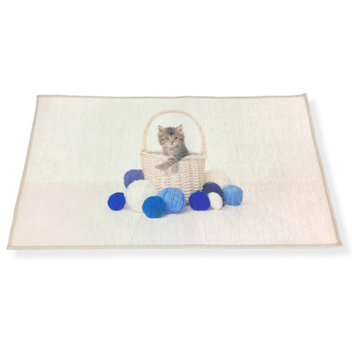 TAPPETO STAMPA DIGITALE EFFETTO SETA GATTO GATTI