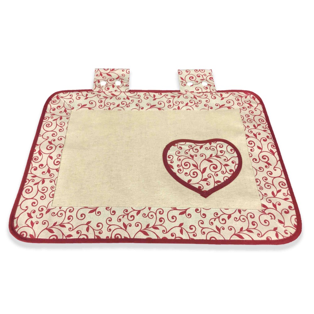 OVEN COVER OVEN COVER IN BURGUNDY ARABESQUE FABRIC