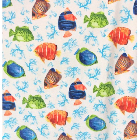 PHOTO BEACH TOWEL IN TERRY CLOTH LARGE SIZE CM.86x160 COLORED FISH 2