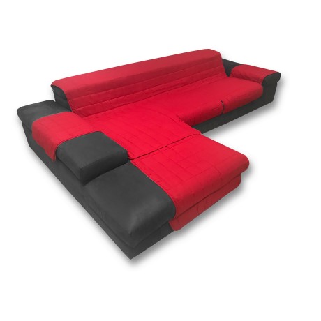 SOFABEZUG ITALIA DER SOFASCHONER MIT GESTEPPTER HALBINSEL UNI BURGUNDERROT