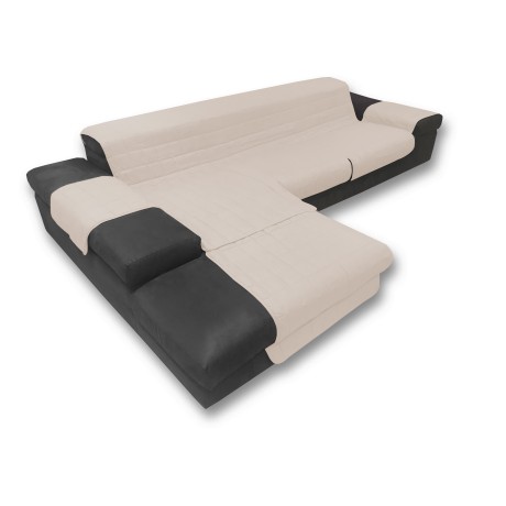 SOFABEZUG ITALIA IL SALVADIVANO MIT GESTEPPTER HALBINSEL CREMEBEIGE