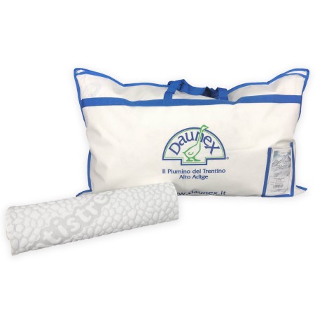DAUNEX GOOSE ISSIMO FEATHER FEATHER PILLOW WITH TEXFAMILY MASSAGING PILLOWCASE