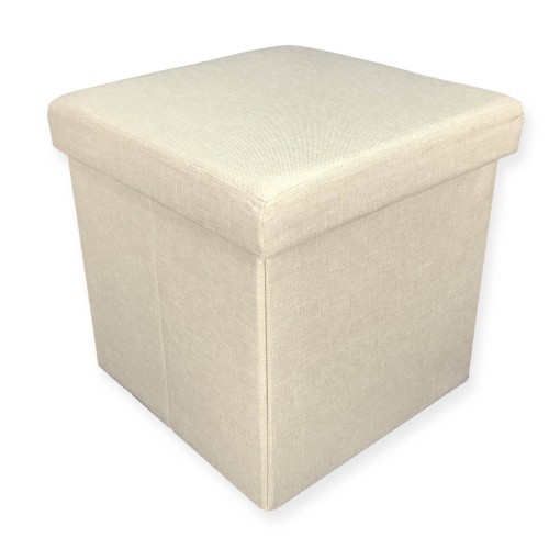 PUF DE ALMACENAMIENTO PARA REPOSAPIÉS TELA TAYLOR BEIGE