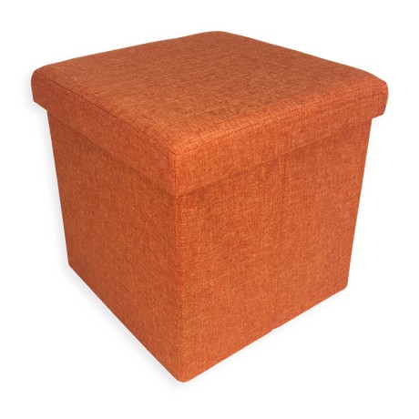 PUF REPOSAPIÉS NARANJA TEJIDO TAYLOR