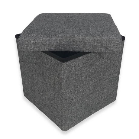 PUF REPOSAPIÉS TEJIDO TAYLOR GRIS 2