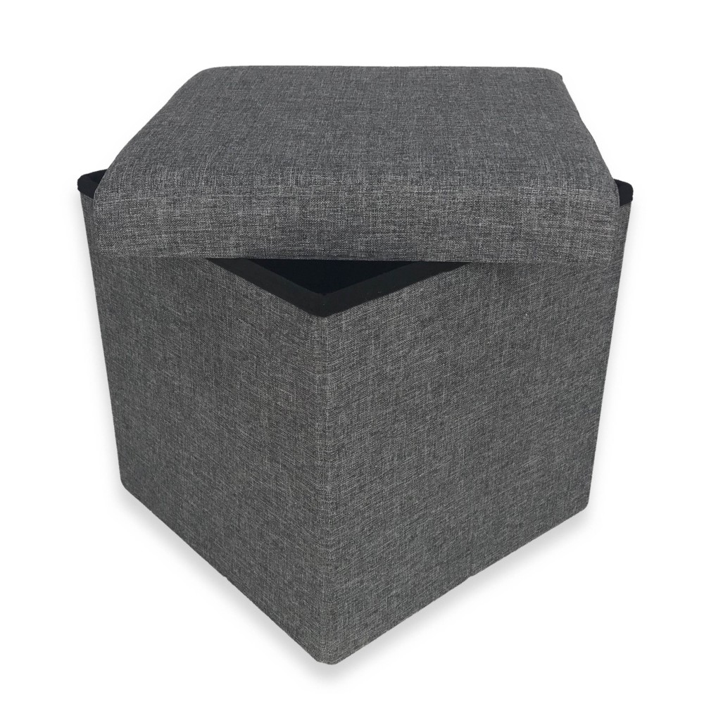 PUF REPOSAPIÉS TEJIDO TAYLOR GRIS