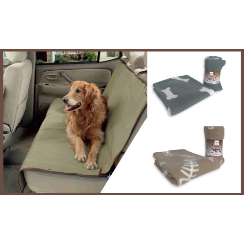 FEUILLE DE PROTECTION POUR CHIEN VOITURE ZOO COPRITUTTO SIÈGES AVEC DES CARREAUX COORDONNÉS