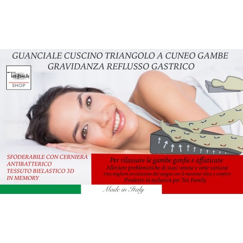 ALMOHADA CUÑA TRIÁNGULO ALMOHADA PIERNAS EMBARAZO REFLUJO GÁSTRICO