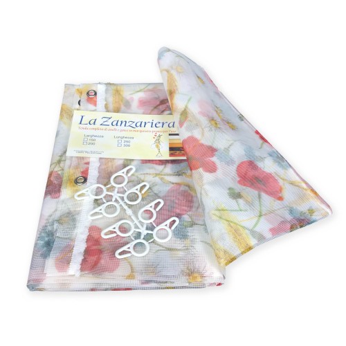 MOSQUITERA MARQUESINA DE EXTERIOR CON AMAPOLAS Y MAZORCAS DE MAÍZ