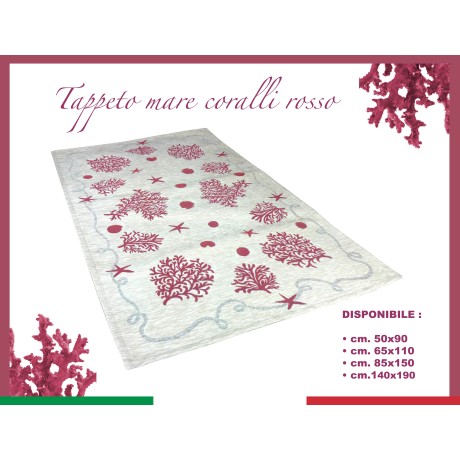 TAPPETO MARE MARINO CORALLI ROSSO