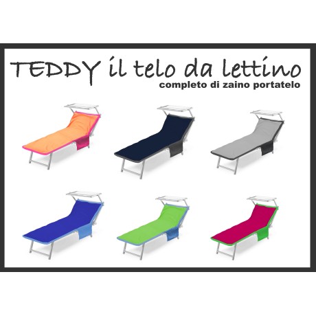 TELO MARE LETTINO TEDDY IN MICROFIBRA  CON TASCHE MISURA CM. 75 X 185 VERDE 2
