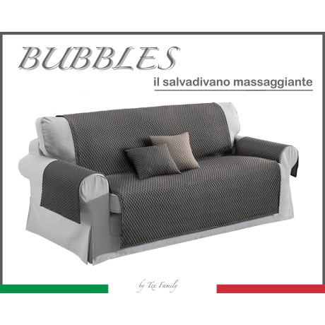 TR SOFA COVER BUBBLES DOVE GREY SOFA PROTECTOR WITH MASSAGING EFFECT NO IRONING