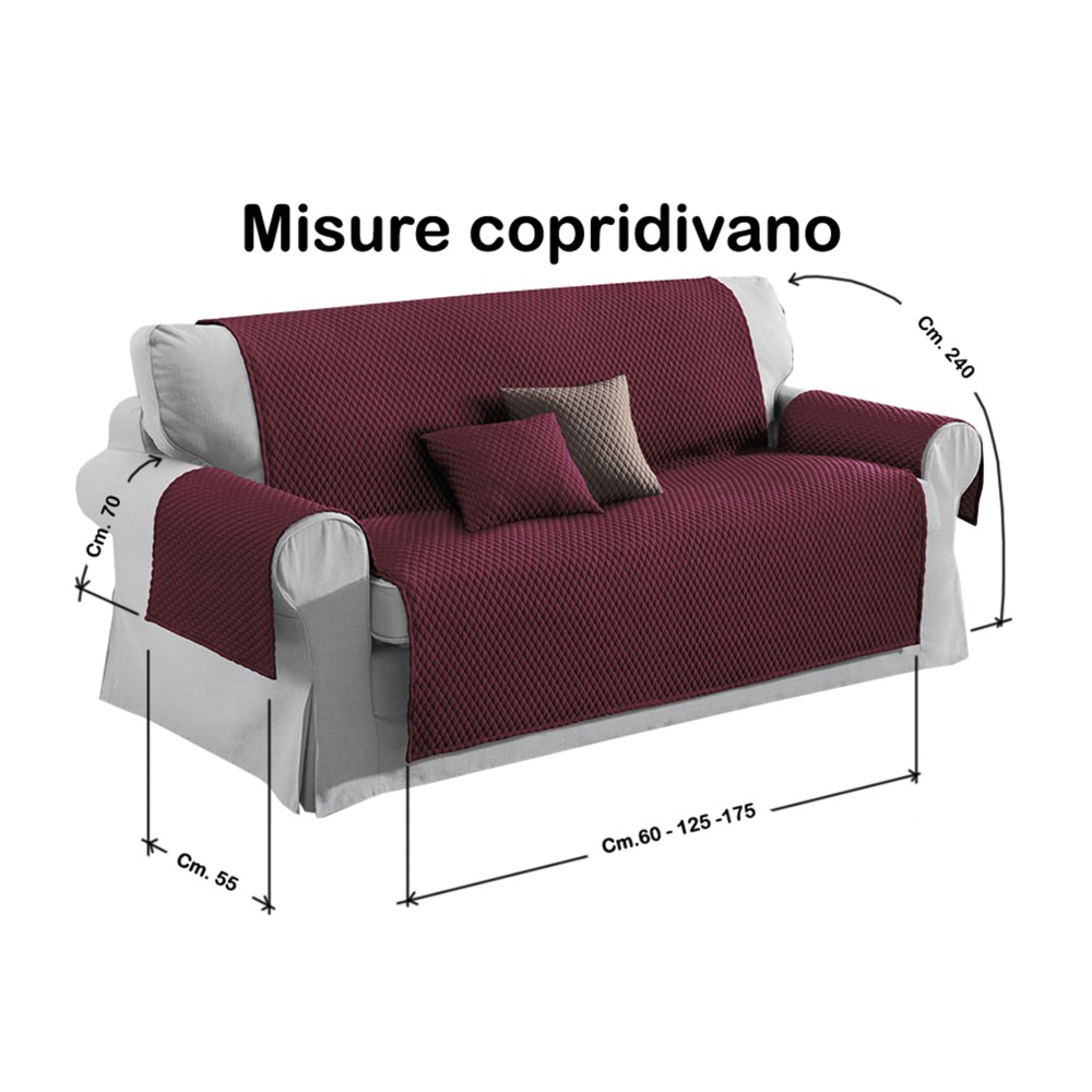 SOFABEZUG BX BUBBLES BURGUNDY SOFA PROTECTOR MIT MASSAGEEFFEKT KEIN BÜGELEISEN