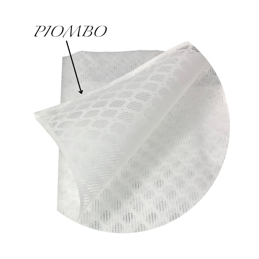 MESH-VORHANG MIT DIAMANT-MOSKITONETZ FÜR DEN AUSSENBEREICH BREITE LEINE Cm. 200 PLAIN WHITE
