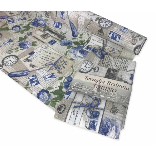MANTEL RESINADO RESISTENTE A LAS MANCHAS TORINO SHABBY BLUE