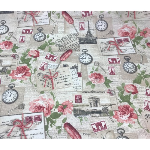 SCHMUTZABWEISENDE, HARZBESCHICHTETE TISCHDECKE TORINO SHABBY PINK