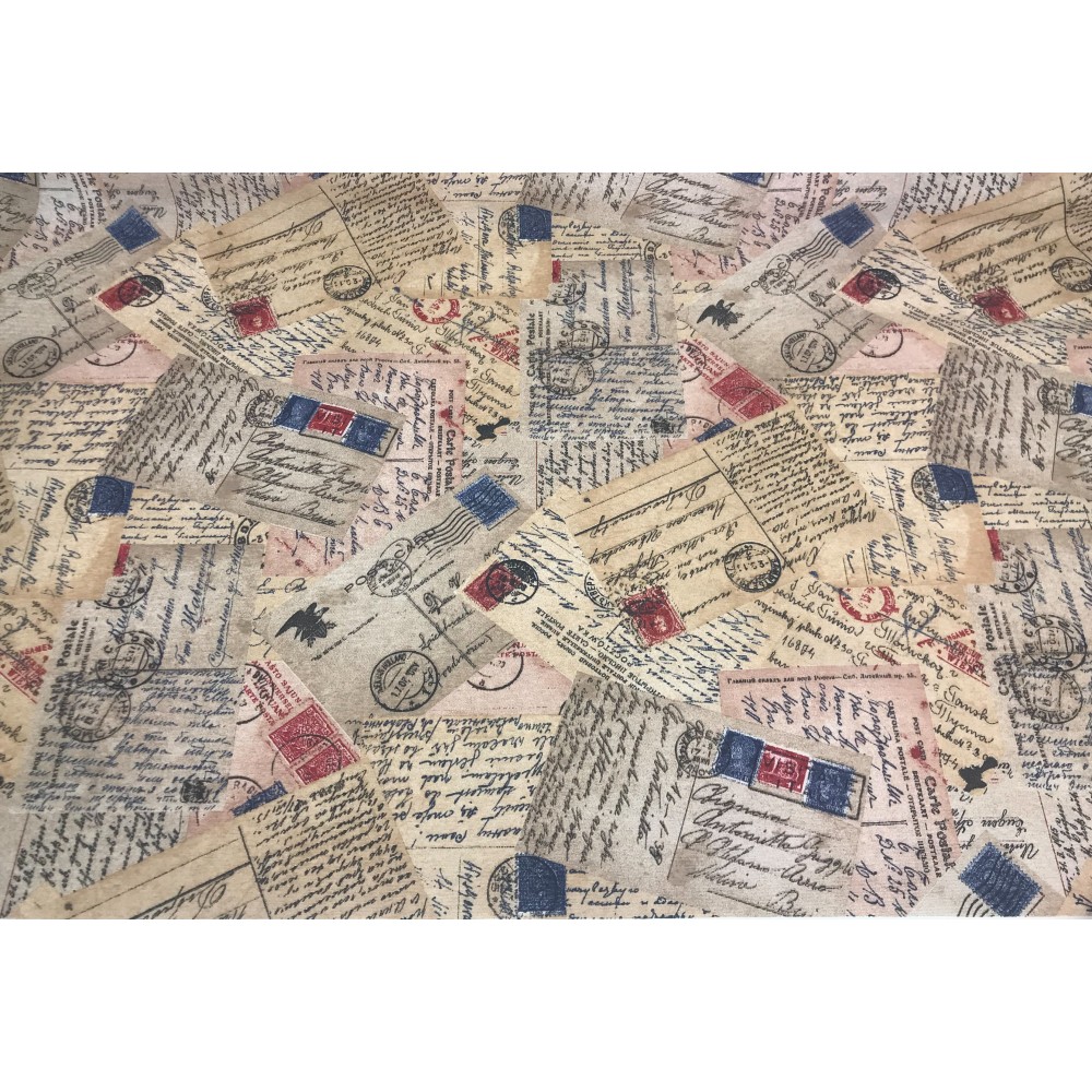 STAIN-RESISTANT RESIN-COATED TABLECLOTH TURIN POSTAL PAPER