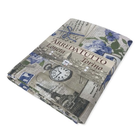 HANDTUCH EINRICHTUNGSBEZUG GRAN SCHAL TAGESDECKE SOFABEZUG STOFF LONETA SHABBY BLAU 2