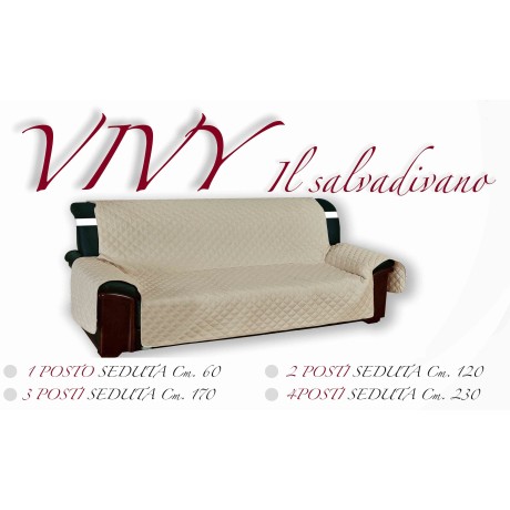 Couverture de canapé BEIGE SALVADIVANO VIVY MATELASSÉ SUPÉRIEURE LISSE BLANC CASSÉ