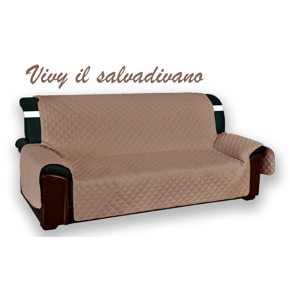 DOVE-GREY SOFA COVER SOFA SAVER VIVY QUILTED SMOOTH TOP DOVE GREY