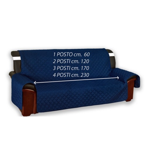 BLAUER SOFABEZUG SOFASCHONER VIVY GESTEPPTES GLATTES BLAUES OBERTEIL