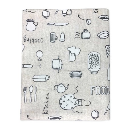 TELO ARREDO COPRITUTTO GRAN FOULARD COPRILETTO COPRIDIVANO TESSUTO LONETA COOKING 2