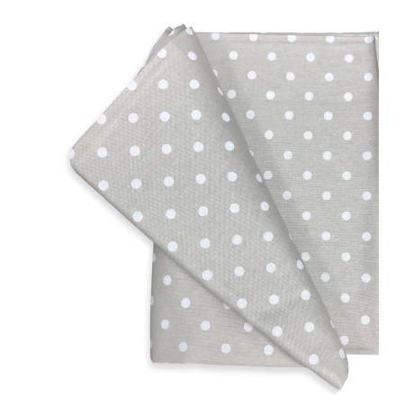HANDTUCH HANDTUCH COPRITUTTO GRAN SCHAL TAGESDECKE SOFABEZUG STOFF MIROS POLKA DOTS WEISS 2
