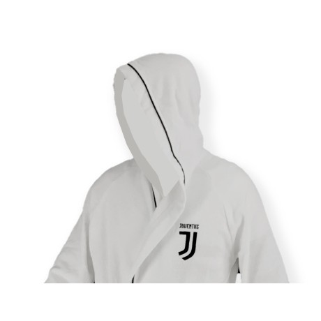 ORIGINAL JUVE JUVENTUS BLACK AND WHITE MICROSPONGE ADULT BATHROBE WITH POOL BACKPACK 2
