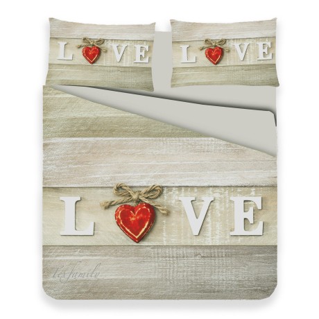 SHABBY CHIC LOVE HEART PHOTO IMA.TEX FUNDA NÓRDICA