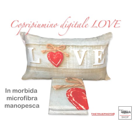 HOUSSE DE COUETTE IMA.TEX PHOTO COEUR SHABBY CHIC AMOUR 2