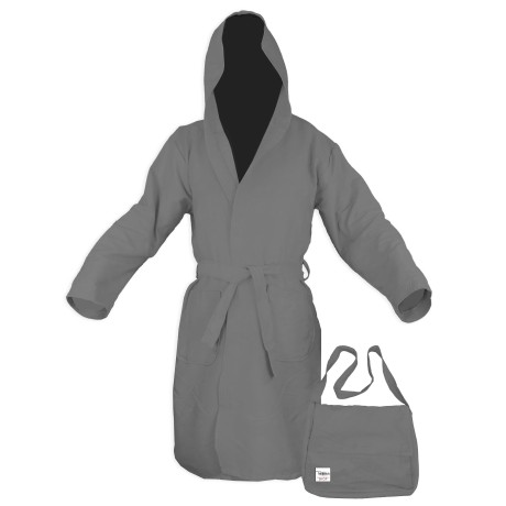 ROBE TECHNIQUES PODDY MICROFIBRE GRIS 2