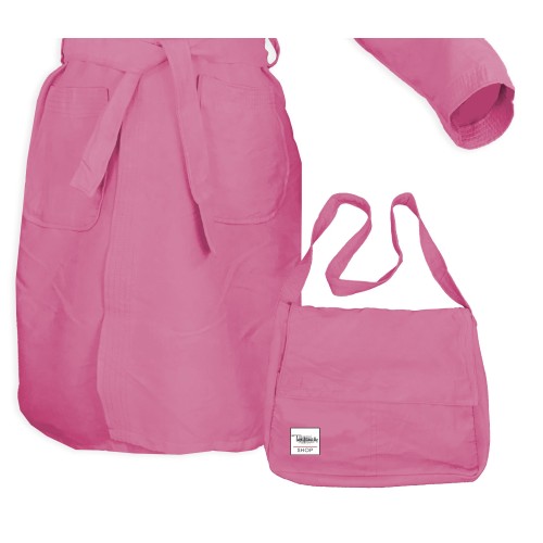 PINK MICROFIBER PODDY TECHNICAL BATHROBE