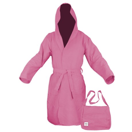 PINK MICROFIBER PODDY TECHNICAL BATHROBE 2