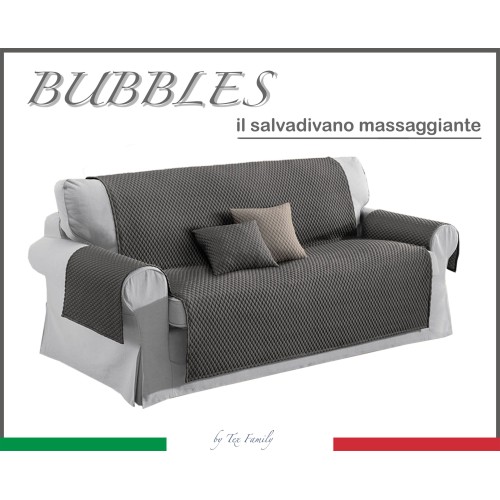 FUNDA DE SOFÁ TR BUBBLES PROTECTOR DE SOFÁ GRIS PALOMA CON EFECTO MASAJE SIN PLANCHAR