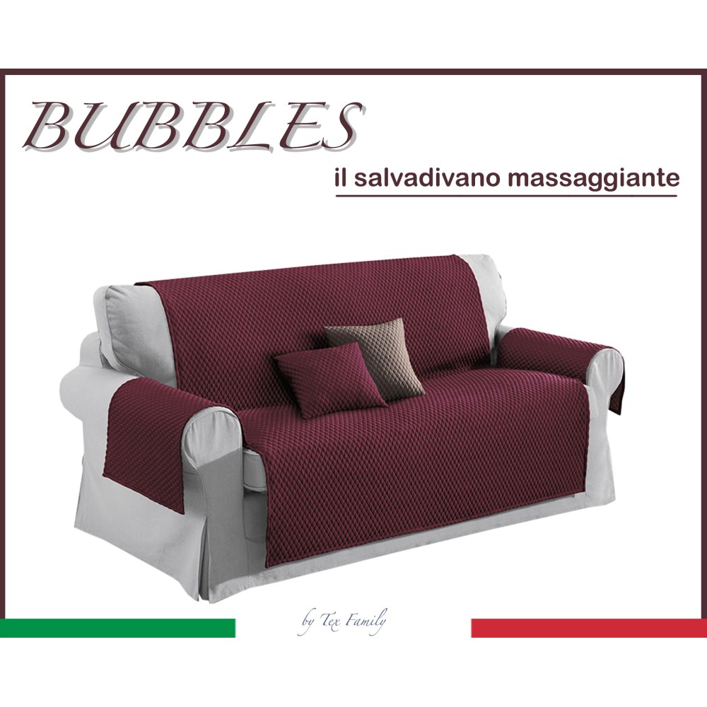 SOFABEZUG BX BUBBLES BURGUNDY SOFA PROTECTOR MIT MASSAGEEFFEKT KEIN BÜGELEISEN