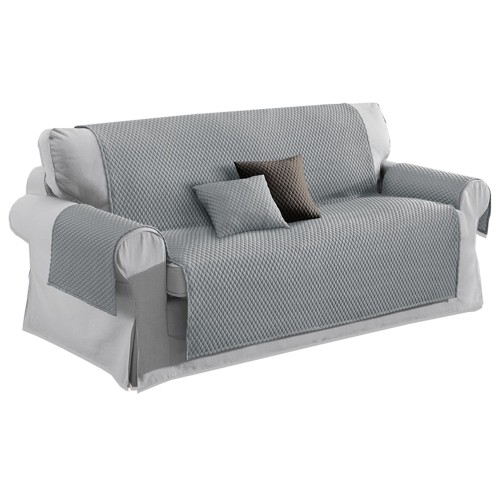 FUNDA DE SOFÁ GR BUBBLES GRIS CLARO PROTECTOR DE SOFÁ CON EFECTO MASAJE SIN PLANCHAR