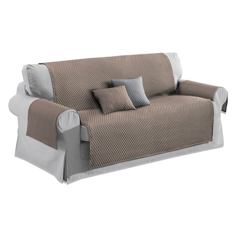 Couverture de canapé BG SALVADIVANO BULLES BEIGE MASSANT EFFET PAS DE FER À REPASSER 2