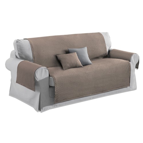 Couverture de canapé BG SALVADIVANO BULLES BEIGE MASSANT EFFET PAS DE FER À REPASSER