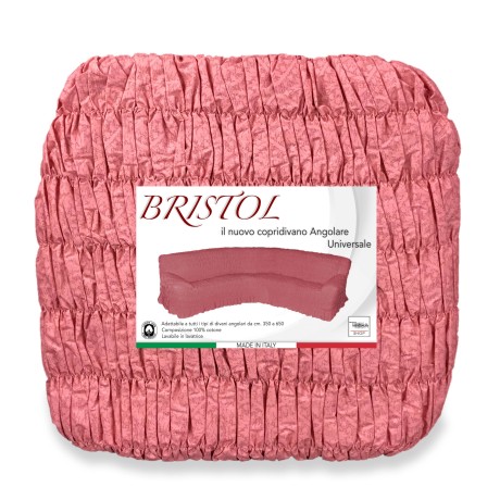 FUNDA DE SOFÁ ESQUINERO UNIVERSAL BRISTOL ROSA LISO