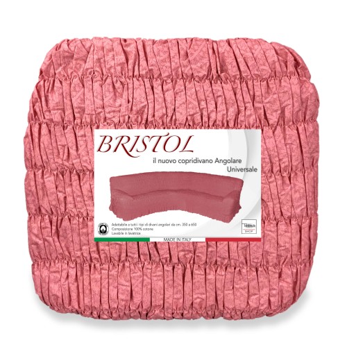 FUNDA DE SOFÁ ESQUINERO UNIVERSAL BRISTOL ROSA LISO