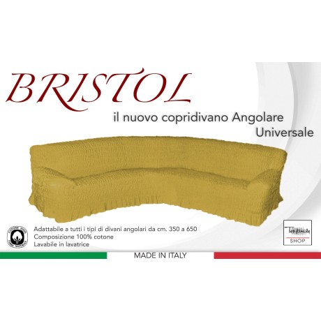 UNIVERSAL CORNER SOFA COVER BRISTOL SOLID OCHRE 2