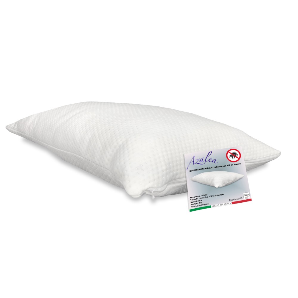 PAAR KISSENBEZUG AUS ANTIMILBEN- UND HYPOALLERGENEM JERSEY MIT REISSVERSCHLUSS