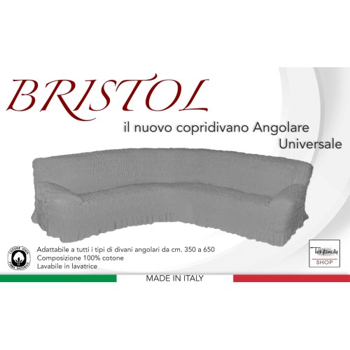 Couverture de canapé ANGULAIRE UNIVERSELLE BRISTOL GRIS PASSION